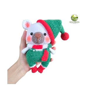 Cute Handmade Christmas Crochet Plush Doll Keychain Santa <b>Tree</b> Elk Snowman Holiday Gift Toy Wholesale - Product Image 4