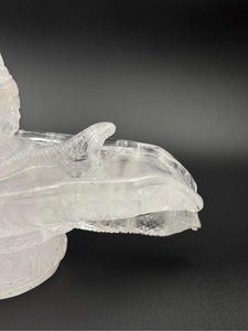 Hand Carved Natural Clear Quartz Panchmukhi Shivling | Five Face Shiva Lingam Crystal <b>Statue</b> | Hindu Spiritual Feng Shui Decor - Product Image 3