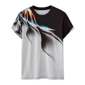 T-shirts pour hommes de haute qualité, col rond, manches courtes, séchage rapide, imprimés par sublimation, coupe décontractée, tissu tricoté - Product Image 1