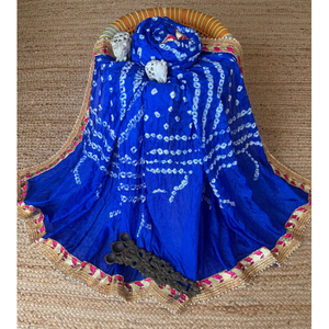 Dupatta en soie artisanale de qualité supérieure avec bordure en dentelle élégante, dupatta traditionnelle du Rajasthan, bandhej pour femmes, vente en gros à l'exportation - Product Image 1