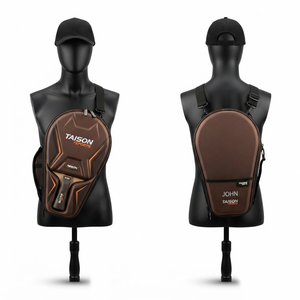 600D Polyester EVA Hard Shell <b>Table</b> <b>Tennis</b> Paddle Bag Brown Black Custom Logo Shoulder Case - Product Image 1
