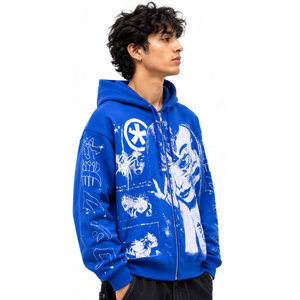 Sudaderas con Capucha de Alta Calidad para Invierno, con Estampado Puff, Hombros Caídos, 100% Algodón, Cómodas, con Patrón Sólido - Product Image 2