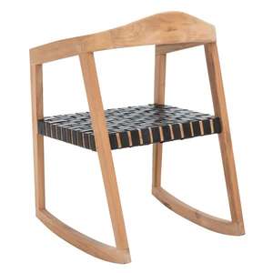 Silla Mecedora Moderna de Madera de Teca Sólida, Hecha a Mano, para Patio o Jardín, Mueble de Lujo Resistente, Proveedor de Muebles - Product Image 5