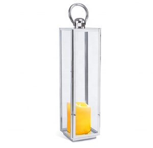 Grace <b>Lantern</b> in <b>Silver</b> Decorative Garden Lamp Made of Stainless Steel and Tempered Glass Garden <b>Lantern</b> Garden Customizable - Product Image 1
