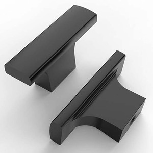 Boutons de meuble de cuisine noir mat, boutons de commode, boutons de tiroir, quincaillerie de meuble, boutons en zinc pour tiroirs de commode - Product Image 1