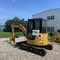 Mini-excavatrice sur chenilles hydraulique CAT 303.5E de 3,5 tonnes, robuste, moteur puissant, fonctionnement stable, excavatrice d'occasion pour le marché mondial