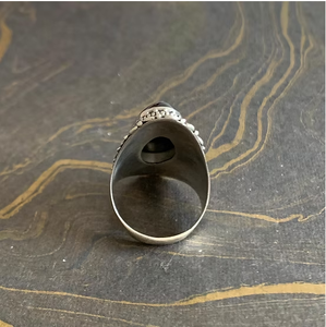 Bague en argent sterling 925 de haute qualité avec onyx, design simple d'inspiration vintage, fournisseur en gros JAIPUR SILVER - Product Image 2