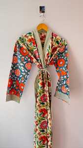 Designer Cotton Handmade Kimono Fashionable Long Kimono with Natural Waistline Export Quality Fabric Beachwear Cover-<b>Up</b> - Product Image 2