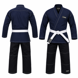 Kimono de judo F2WIN en coton blanc pour adultes, uniforme d'arts martiaux unisexe, coupe régulière, design durable, respirant, séchage rapide, prix abordable - Product Image 3