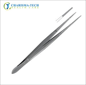 CHARISMA-TECH Instrumentos Médicos de Uso Clínico Internacionales, Pinzas de Acero Inoxidable para Aplicación de Apósitos, Instrumento Quirúrgico Curvo Manual - Product Image 1