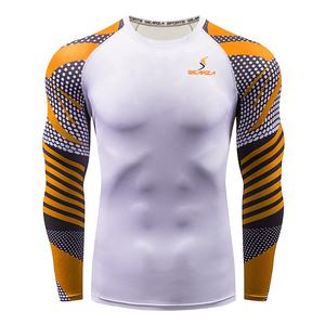 Men Sport Skin T-shirt Long Sleeves Fitness MMA Workout Clothes Yoga Rash <b>Guard</b> - Product Image 1