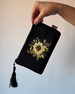 Zipper Pouch Seed Bead <b>Wallet</b> Wristlet Card Holder Glass Beads Money Bags Best Supplier Pink Beaded Coin Purse Funny Face Design - Product Image 3