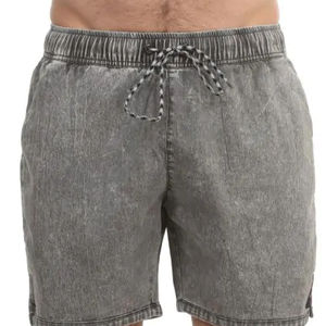 Pantalones Cortos Ligeros de Fábrica Estilo Streetwear con Efecto Desgastado por el Sol, Dobladillo Deshilachado, Felpa Francesa, Holgados y con Lavado Ácido para Hombre - Product Image 5