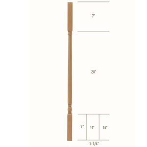 Custom Size Solid Poplar Balusters Picket Stair Parts Staircase for Hotel Villa Staircase Bacony with 1 Year Warranty - Product Image 2