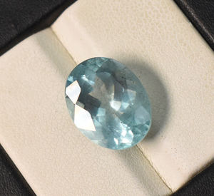 14. 5X11.5X8mm Oval AA Calidad Flawless Genuine Aquamarine Oval Impresionante Alta calidad Blue Aquamarine Faceted Oval Cut Stone - Product Image 2