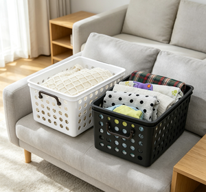 Organizador de Cajones Extraíble de Plástico Negro de 5 Piezas, Marca SongSong, Hecho en Corea, Cesta de Almacenamiento Apilable Multiusos para el Hogar - Product Image 6