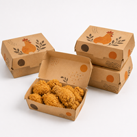 Caja de Papel para Hamburguesas con Impresión Personalizada, Caja de Embalaje para Comida para Llevar, para Comida Rápida