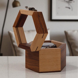 Caja de Madera para Relojes con Acabado Decorativo de Madera, Organizador de Almacenamiento para Coleccionistas de Relojes de AYAANS - Product Image 3