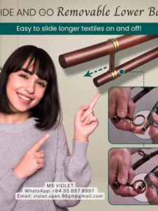 Vietnam Natural Bamboo <b>Clothes</b> Hanger Eco-Friendly <b>Handmade</b> Rack for Clothing Bedding Stylish Flexible 6 Hooks Vintage - Product Image 5