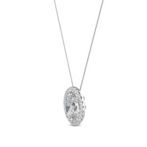 Colgante de oro amarillo de 18 quilates para mujer con diamante ovalado cultivado en laboratorio de 0.80 CTW, joyería elegante para aniversarios y eventos especiales - Product Image 2