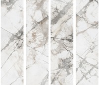 Dalle de porcelaine polie blanche Ingresso, surfaces élégantes effet marbre pour intérieurs de luxe