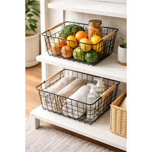 Cesta de Alambre Metálico - Almacenamiento Multifuncional de un Solo Nivel para Cocina y Baño - Product Image 4