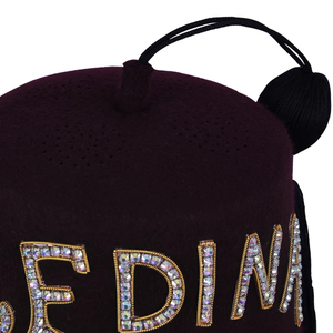 Gorro Fez Profesional de la Estrella del Este, Borla Blanca Pura, Emblema de Estrella, 100% Lana, Bordado 3D, para Playa y Deportes, Fez Masónico - Product Image 5