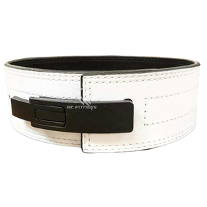 Ceinture de musculation en cuir blanc 10 mm, ceinture de powerlifting, ceinture de musculation pour la musculation, la remise en forme, la musculation en salle de sport, robuste et résistante. - Product Image 2