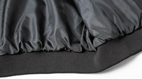 Blouson bomber noir pour homme, col montant, fermeture éclair, coupe décontractée, vêtement d'automne, couleur unie, extérieur en polyester