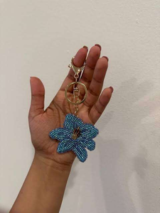 Handmade Floral Seed Bead Embroidered <b>Keychain</b> Stylish Fish New Designer Beaded <b>Keychain</b> with Classic Indian Embroidery Style - Product Image 6