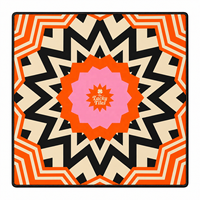 Tapis de Mahjong Américain 33 pouces, Design Original, 3mm d'épaisseur, Antidérapant en Néoprène, Tapis de Jeu Personnalisé avec les Tuiles Porte-Bonheur