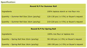 Rice <b>Paper</b> Reispapier Fresh <b>Rolls</b> <b>Spring</b> <b>Rolls</b> For Asian Cuisine Organic Gluten free Rice Wrapper Sheet Galette De Riz - Product Image 3