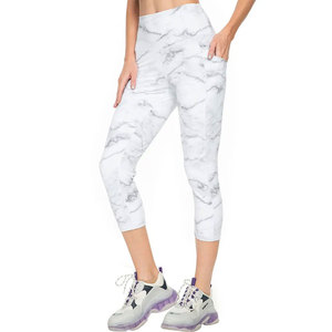 Leggings de sport pour femmes, qualité supérieure, vente en gros, spandex, été, respirant, séchage rapide, longueur genou, 240g, velours, vêtements de fitness - Product Image 2