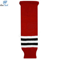 Chaussettes de hockey sur glace personnalisées pour l'automne, durables, respirantes, écologiques, antibactériennes, séchage rapide, en Spandex/Polyester (manchette/corps/semelle)