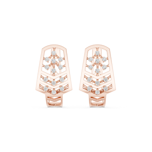 14K Yellow Gold Round Lab-Grown Diamond Earrings for Women Bridal Wear Earring New Grown Diamond - Product Image 3