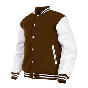 <b>Mens</b> Wool Varsity <b>Jacket</b> with Leather Sleeves Personalized Collage <b>Jacket</b> New Condition Breathable <b>Jacket</b> - Product Image 1