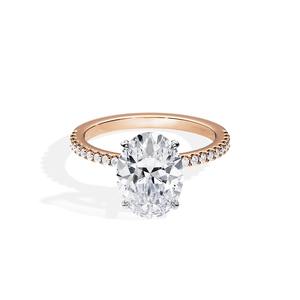 Bague en diamant de laboratoire élégante de qualité supérieure en or 18 carats pour bijoux de fiançailles, disponible pour la vente en gros - Product Image 2