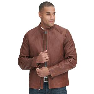 Men's Genuine <b>Leather</b> Motorcycle <b>Jacket</b> Windproof Breathable Eco-Friendly <b>Winter</b> - Product Image 1