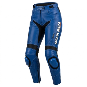Pantalon en cuir pour moto sur mesure |   Équipement de groupe pour motards |   Sur mesure |   Couleurs d'équipe en cuir de vache - Product Image 2