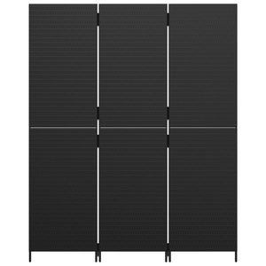 ฉากกั้นห้อง 3 บาน ทำจากหวายโพลีสีดำ - Product Image 5