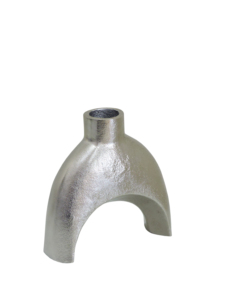 Florero Moderno de Metal Plateado - Florero Escultural Arqueado, Arte Decorativo Minimalista para Mesa, para Decoración Contemporánea del Hogar - Product Image 1