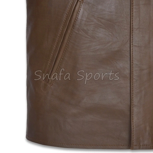 Chaqueta de piel de oveja auténtica para hombre, con cremallera larga, estilo shearling, en oferta para invierno. - Product Image 5