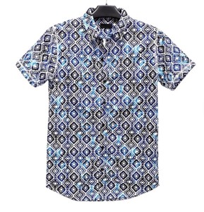 เสื้อเชิ้ตลำลองแขนสั้นพิมพ์ลายดอกไม้สำหรับเด็กผู้ชาย ปกคอปก ผ้าทอทรงปกติ - Product Image 5