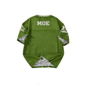 Camiseta de Fútbol Americano con Pedrería Verde para Hombre, Talla Grande, Malla Transpirable, Brillante, Estilo Hip Hop, Ropa Urbana, Camiseta de Equipo - Product Image 4