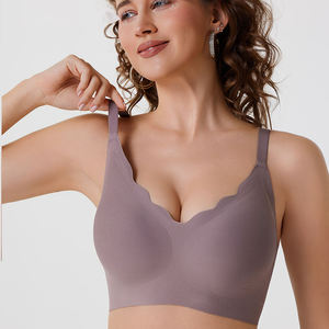 Soutien-gorge de sport sans armatures et sans coutures pour femme - Confort et maintien élevés pour l'entraînement - Design maximal, bonnet complet, dos en U, tricoté uni pour la course/yoga - Product Image 5