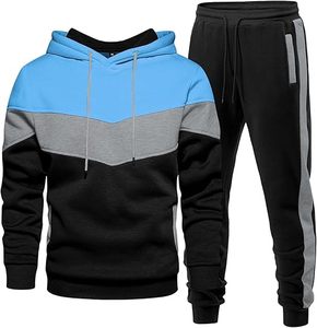 Survêtement de sport pour homme Superior International, 2 pièces, coupe-vent, séchage rapide, respirant, polyester/coton, style streetwear, couleur contrastée, sweat à capuche - Product Image 5