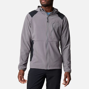 Veste softshell pour homme, matière polyester, teinture unie, méthode de tricotage, coupe confortable, légère, veste d'hiver - Product Image 1