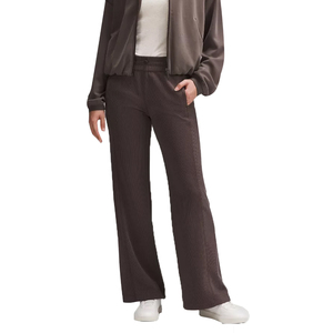 Women's High Quality Multi Pockets Flare <b>Trousers</b> New Streetwear Mid <b>Elastic</b> Waist 100% Cotton Fleece Casual Sweatpants Custom - Product Image 3