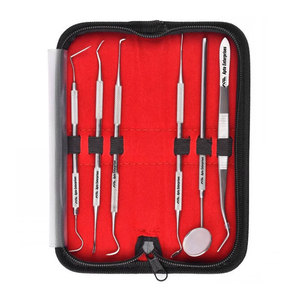 Kit d'hygiène dentaire professionnel pour animaux de compagnie, avec poignée ergonomique, instruments chirurgicaux dentaires complets en acier inoxydable - Product Image 5