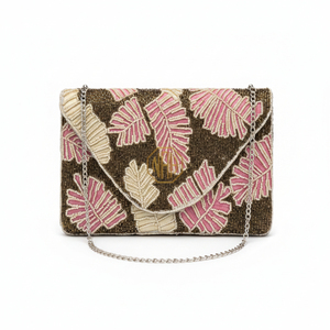 Elegante Bolso de Mano Bohemio Hecho a Mano con Cuentas, Estilo Vintage para Mujer, Duradero, con Doble Correa, Organizador de Maquillaje con Patrón Geométrico - Product Image 3